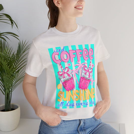 Coffee & Sunshine T-Shirt — Iced Coffee Sunshine Graphic Tee