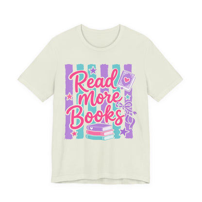 Read More Books T-Shirt — Cute Pastel Reading Tee for Book Lovers