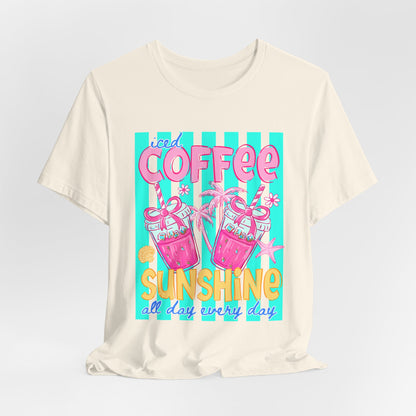 Coffee & Sunshine T-Shirt — Iced Coffee Sunshine Graphic Tee