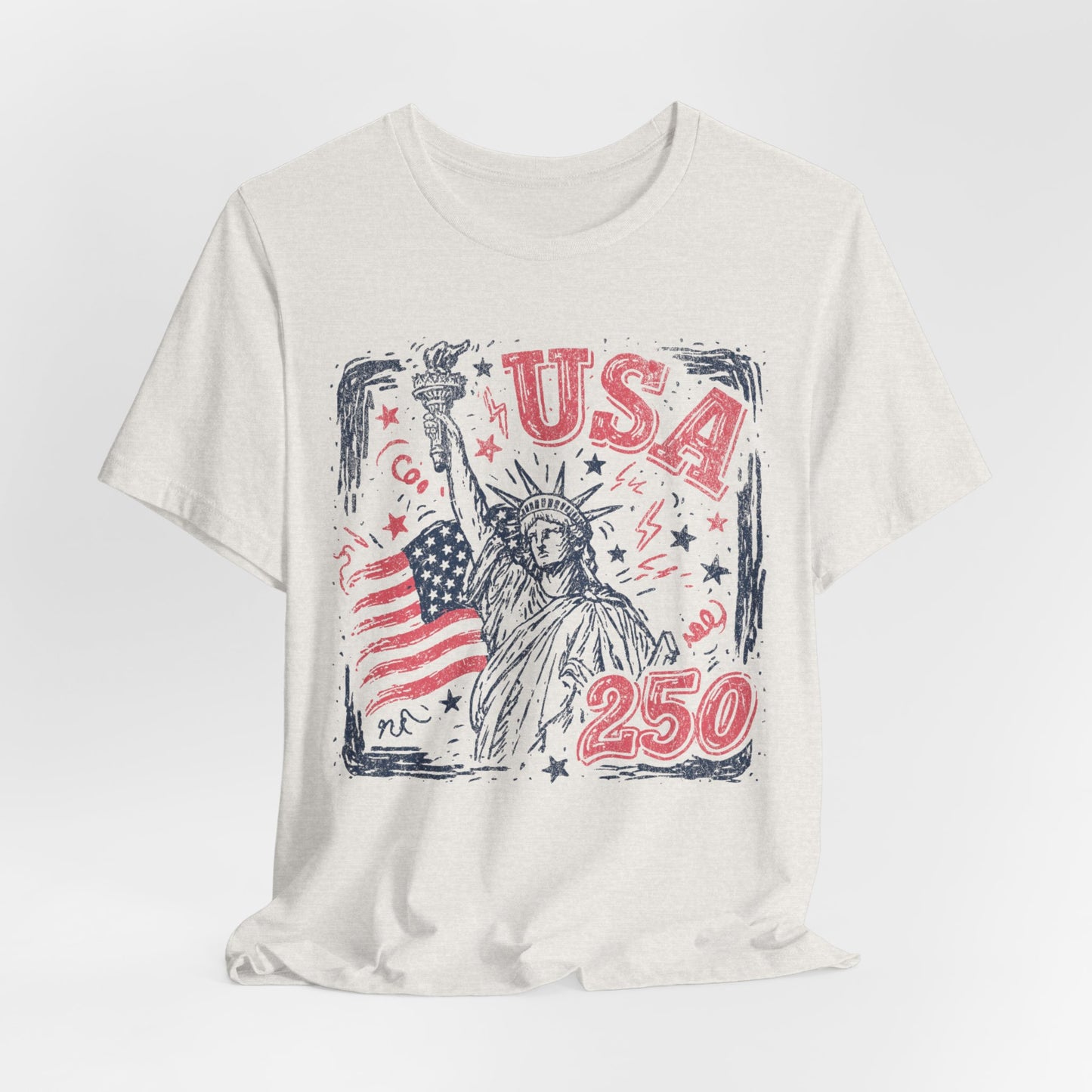 USA 250 Statue of Liberty T-Shirt – American Flag Independence Day Tee
