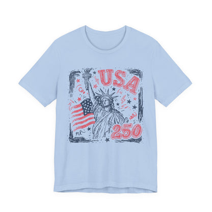 USA 250 Statue of Liberty T-Shirt – American Flag Independence Day Tee