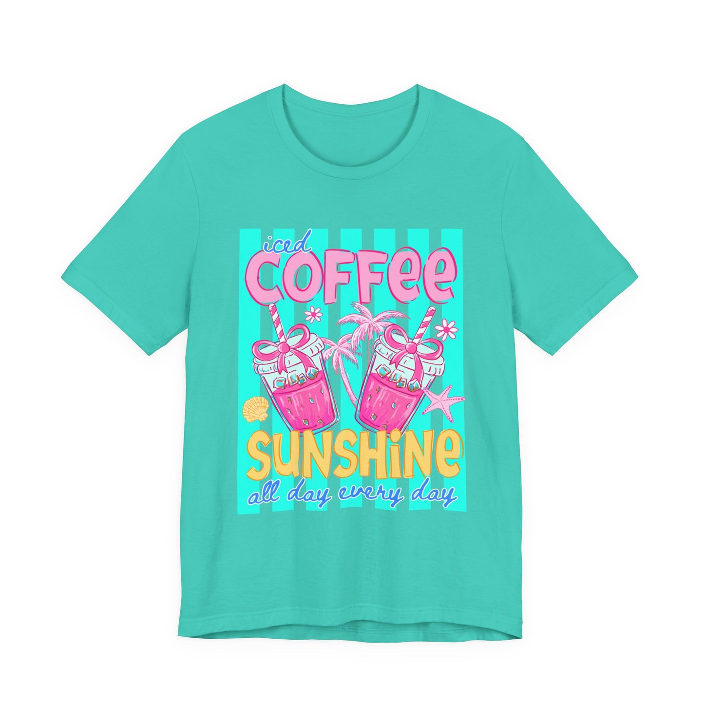 Coffee & Sunshine T-Shirt — Iced Coffee Sunshine Graphic Tee