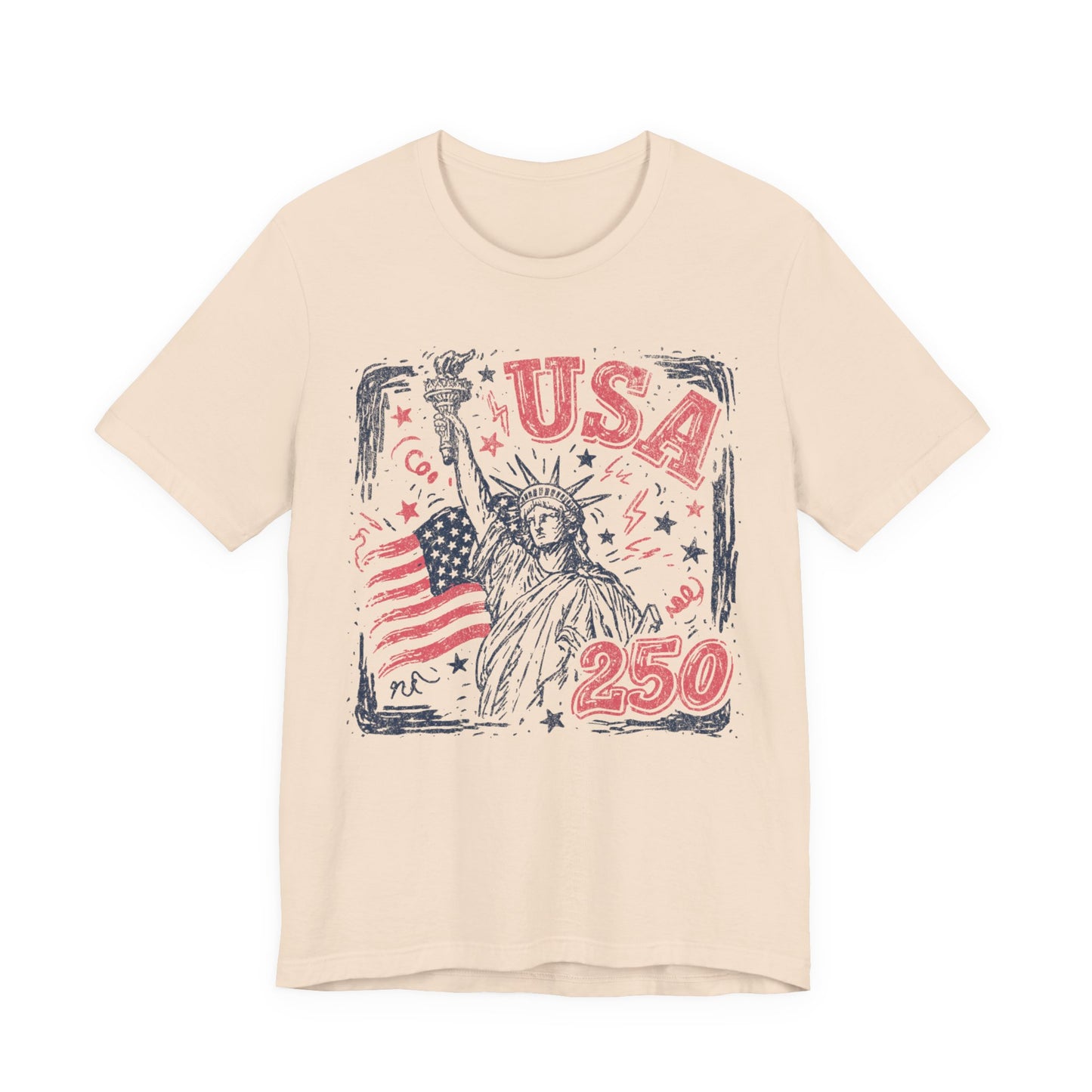 USA 250 Statue of Liberty T-Shirt – American Flag Independence Day Tee