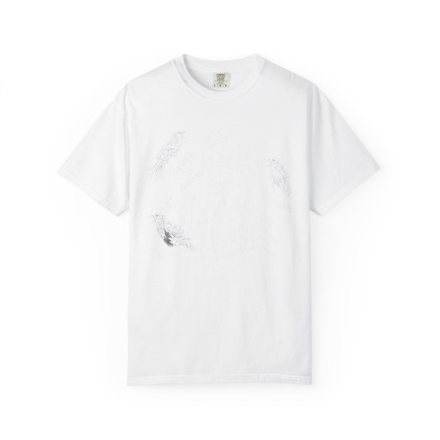 Vintage Distressed White T-Shirt — Subtle Worn-Fade Graphic Tee
