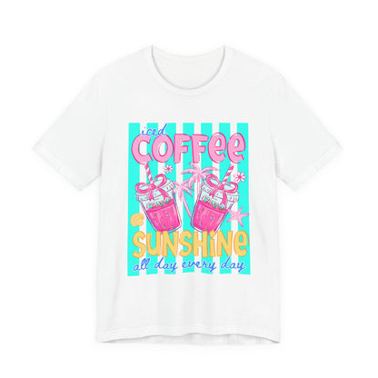 Coffee & Sunshine T-Shirt — Iced Coffee Sunshine Graphic Tee