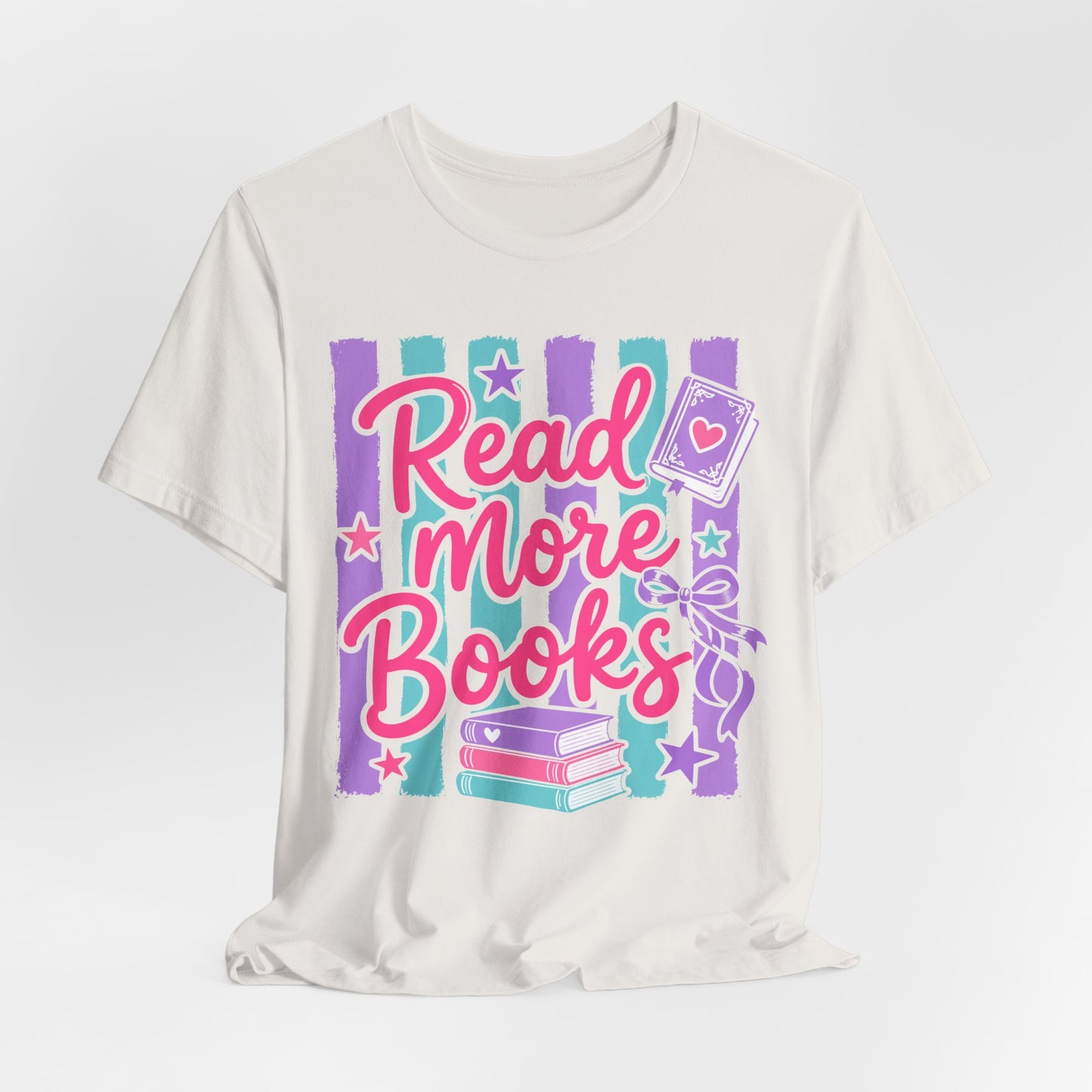Read More Books T-Shirt — Cute Pastel Reading Tee for Book Lovers