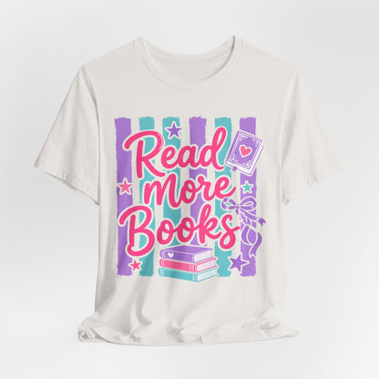 Read More Books T-Shirt — Cute Pastel Reading Tee for Book Lovers