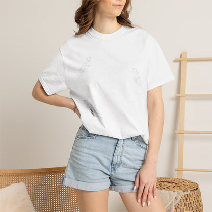 Vintage Distressed White T-Shirt — Subtle Worn-Fade Graphic Tee
