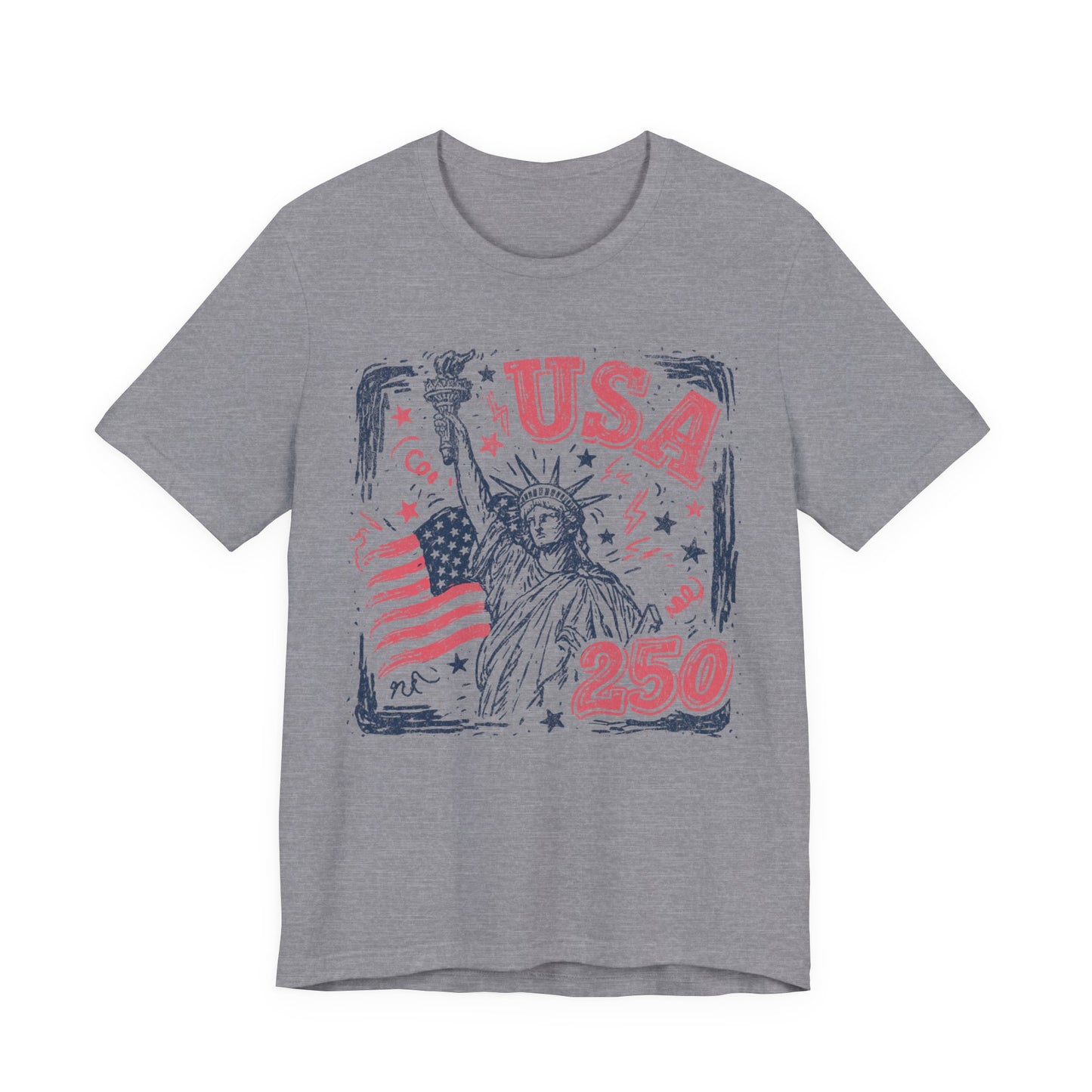 USA 250 Statue of Liberty T-Shirt – American Flag Independence Day Tee