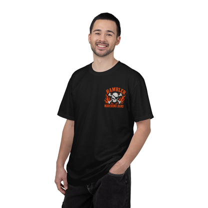 Ramblers Blackout Skull T-Shirt — Flaming Skull Band Tee