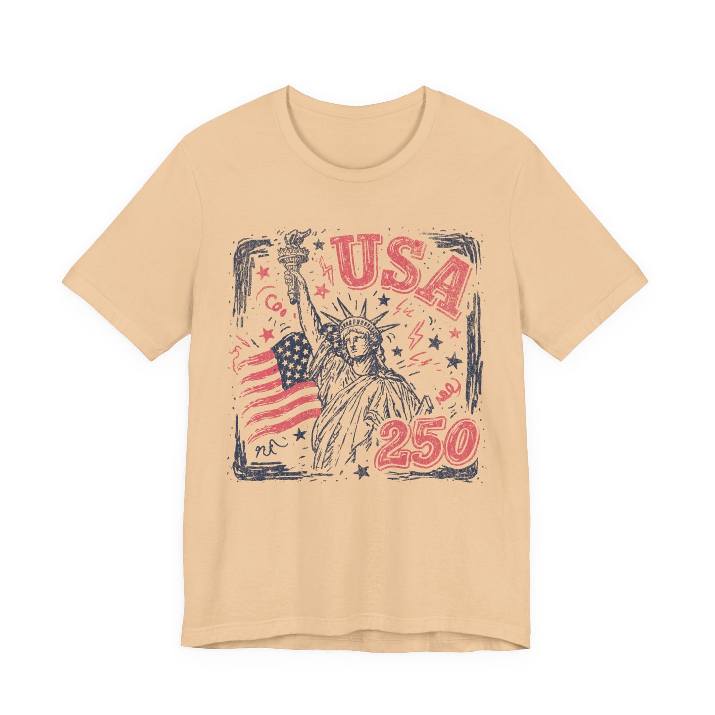 USA 250 Statue of Liberty T-Shirt – American Flag Independence Day Tee