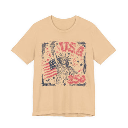 USA 250 Statue of Liberty T-Shirt – American Flag Independence Day Tee