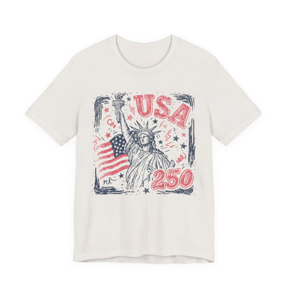 USA 250 Statue of Liberty T-Shirt – American Flag Independence Day Tee