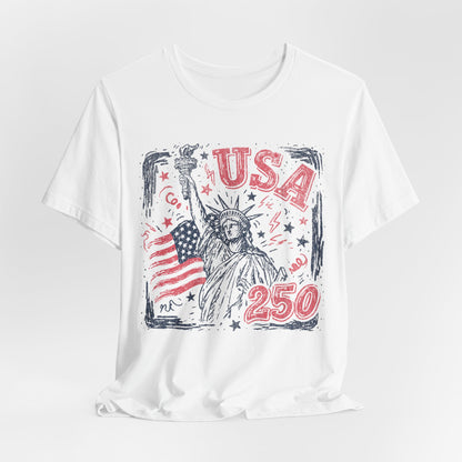USA 250 Statue of Liberty T-Shirt – American Flag Independence Day Tee