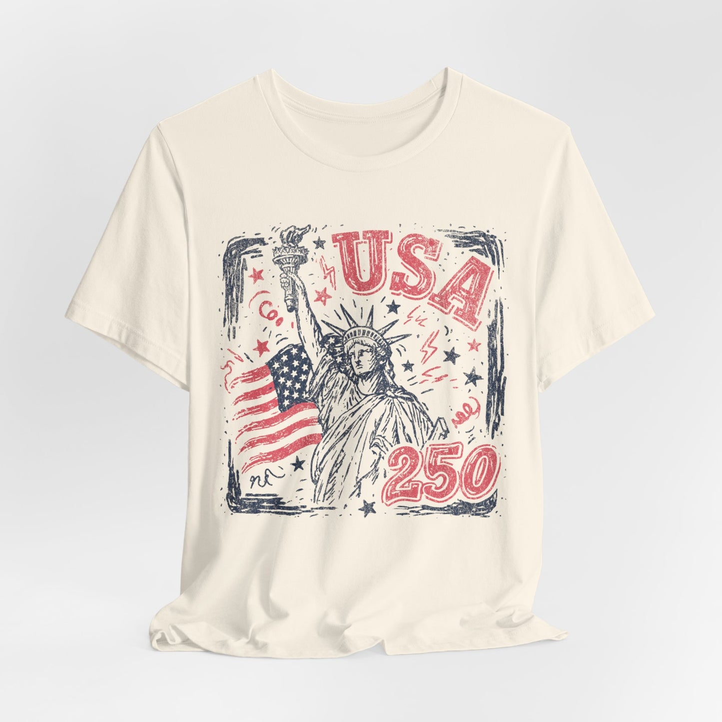 USA 250 Statue of Liberty T-Shirt – American Flag Independence Day Tee