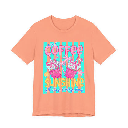 Coffee & Sunshine T-Shirt — Iced Coffee Sunshine Graphic Tee