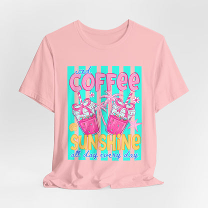 Coffee & Sunshine T-Shirt — Iced Coffee Sunshine Graphic Tee