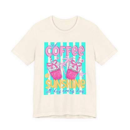 Coffee & Sunshine T-Shirt — Iced Coffee Sunshine Graphic Tee