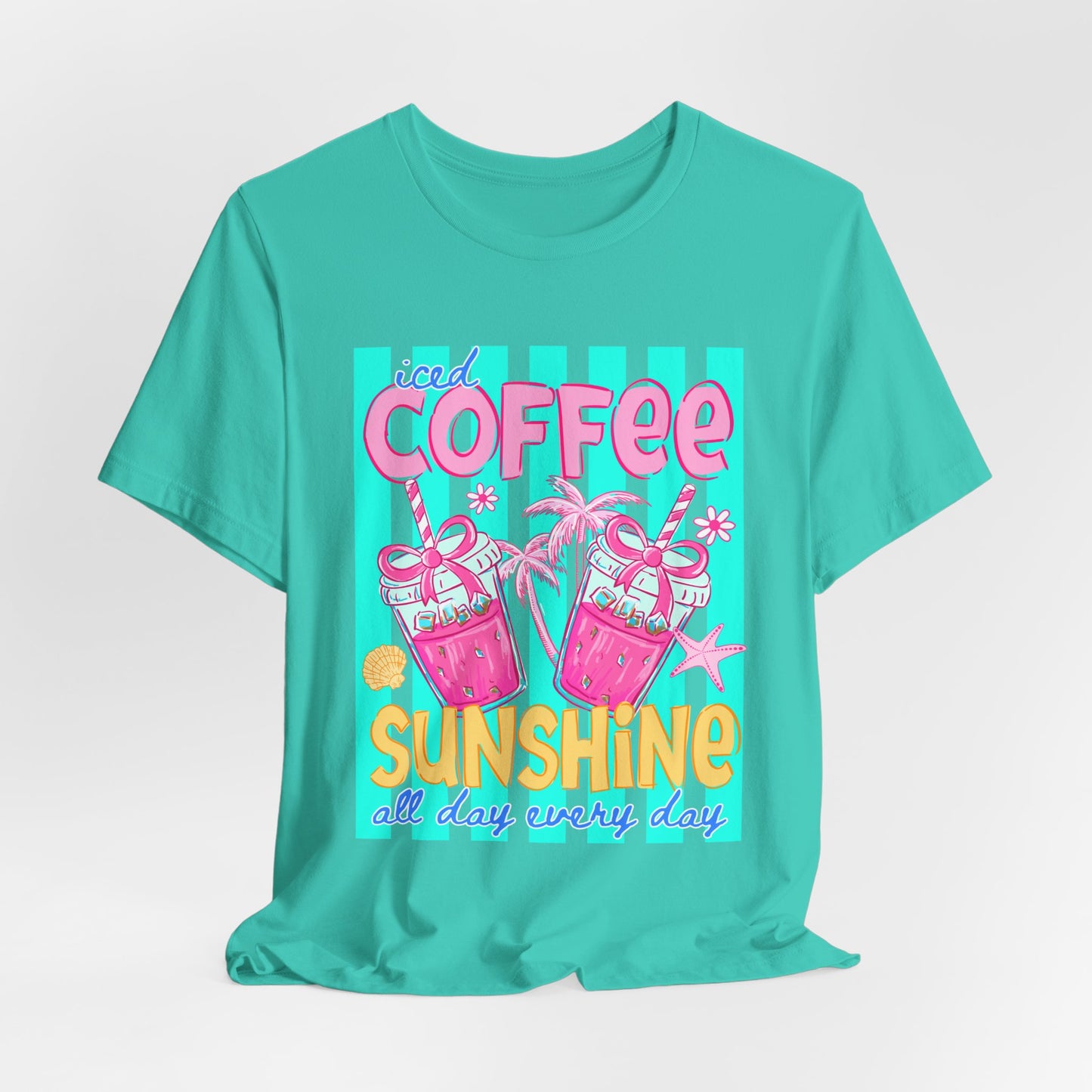 Coffee & Sunshine T-Shirt — Iced Coffee Sunshine Graphic Tee