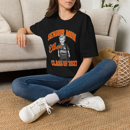 Senior Mom Custom Photo T-Shirt — Class of 2027 Personalized Tee