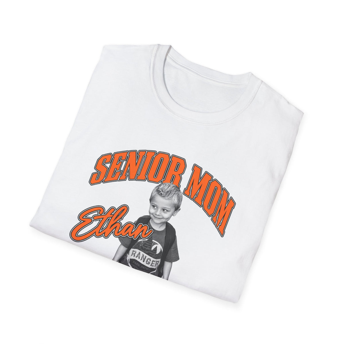 Senior Mom Custom Photo T-Shirt — Class of 2027 Personalized Tee