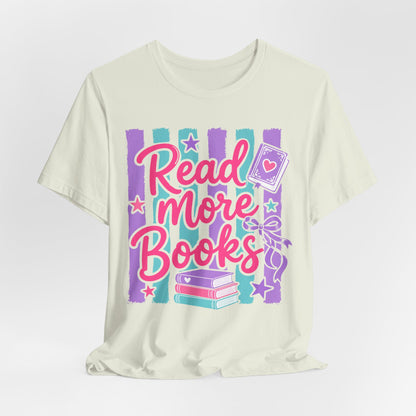 Read More Books T-Shirt — Cute Pastel Reading Tee for Book Lovers