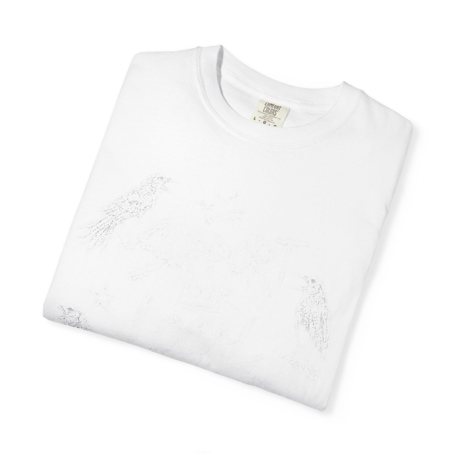 Vintage Distressed White T-Shirt — Subtle Worn-Fade Graphic Tee