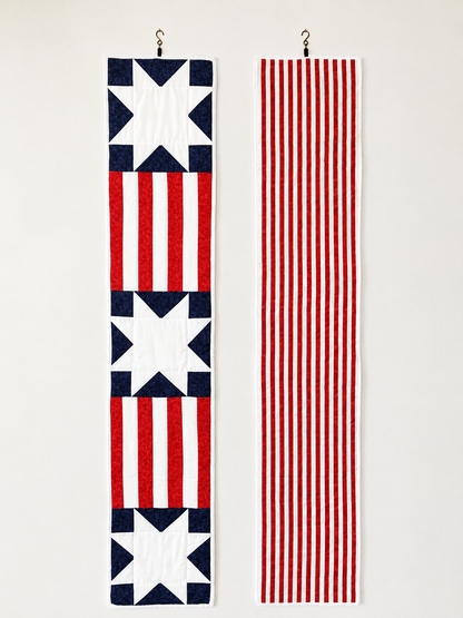 Patriotic Handmade Sewn Double Sided Table Runner