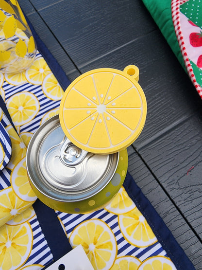 Cute 3D printed lemon can opener nail saver for soda cans and pop-top drinks. Perfect for acrylic nails, press-ons, gel manicures, summer gifts, and everyday use.