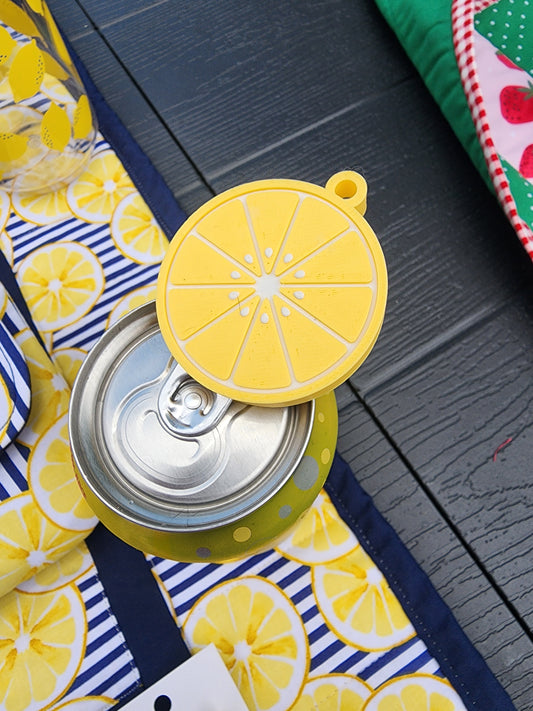 Cute 3D printed lemon can opener nail saver for soda cans and pop-top drinks. Perfect for acrylic nails, press-ons, gel manicures, summer gifts, and everyday use.